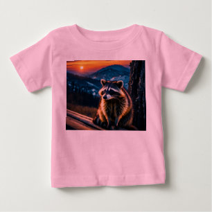 T-shirt Pour Bébé Solstice au chalet : coucher de soleil hivernal du