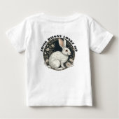 T-shirt Pour Bébé Some Bunny Loves Me Monochrome Easter Spring Flora (Dos)