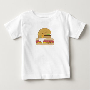 T-shirt Pour Bébé Sommeil Hotdog & Cheeseburger