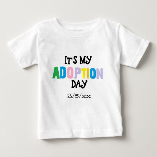 T-shirt Pour Bébé Son mon jour d'adoption par des ozias (Devant)