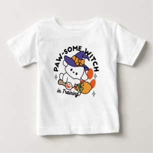 T-shirt Pour Bébé Sorcière à mâcher en entraînement - Chien d'Hallow