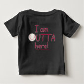 T-shirt Pour Bébé Sortez Ici ! Baseball (Dos)