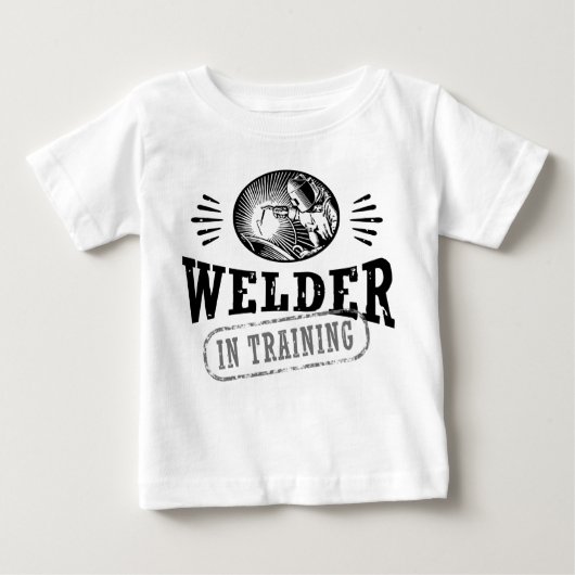 T-shirt Pour Bébé Soudeur En Formation (Devant)