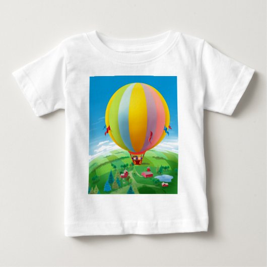 T-shirt Pour Bébé Soufflement dans le vent (Devant)
