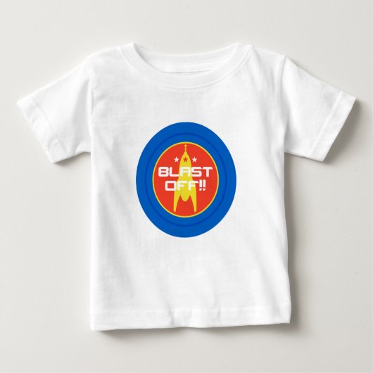 T-shirt Pour Bébé Soufflez ! ! Le rétro espace Rocket de la (Devant)