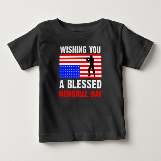 T-shirt Pour Bébé Souhaitez-Vous Un Blessed Memorial Day-62237 (Devant)