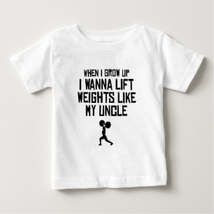 T-shirt Pour Bébé Soulevez les poids comme mon oncle
