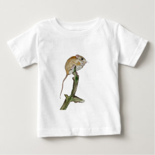 T-shirt Pour Bébé Souris aquarelle réaliste dans l'arbre