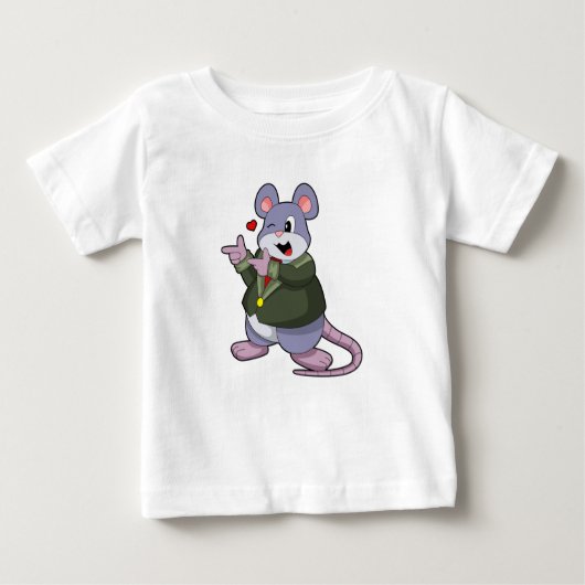 T-shirt Pour Bébé Souris comme chambre avec costume (Devant)