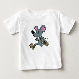 T-shirt Pour Bébé Souris comme coureur avec sac à dos