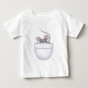 T-shirt Pour Bébé Souris dans la poche
