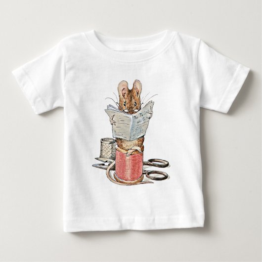 T-shirt Pour Bébé Souris de tailleur sur la bobine du fil (Devant)