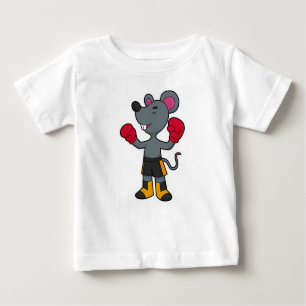 T-shirt Pour Bébé Souris en boîte avec gants de boxe