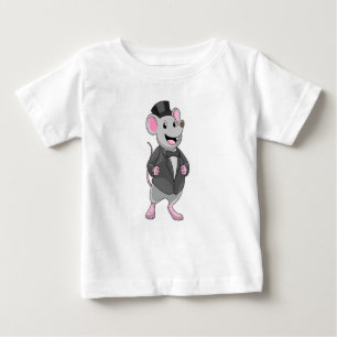 T-shirt Pour Bébé Souris en tant que chambre avec ruban