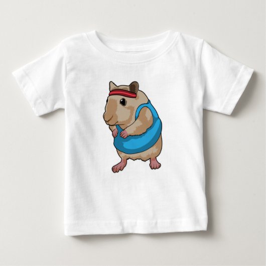 T-shirt Pour Bébé Souris en tant que coureur avec bandeau (Devant)