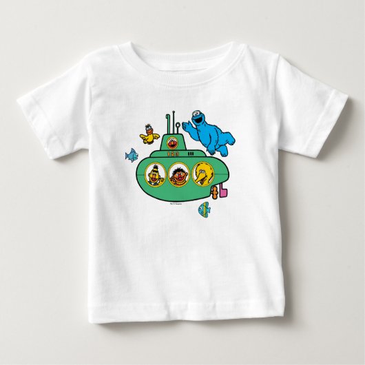 T-shirt Pour Bébé Sous-marin Cookies Monster and Sesame Pals (Devant)