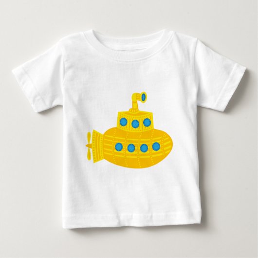 T-shirt Pour Bébé Sous-marin jaune (Devant)