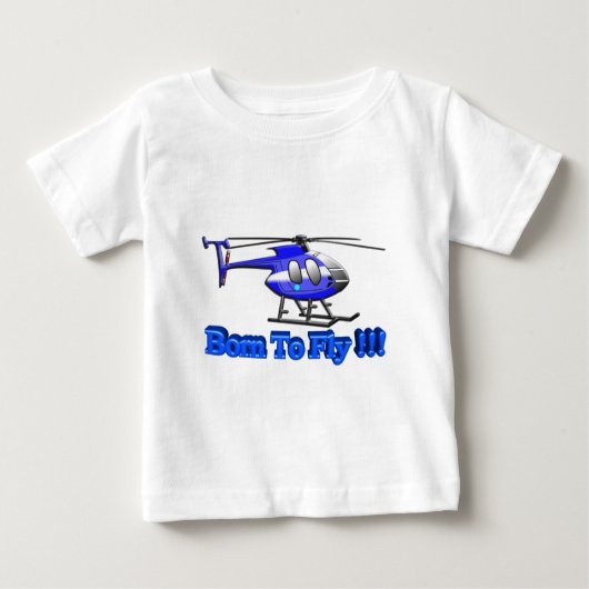 T-shirt Pour Bébé Soutenu pour voler ! ! ! Hélicoptère (Devant)