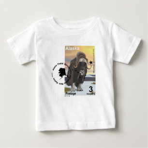 T-shirt Pour Bébé Souvenir du timbre de Muskox