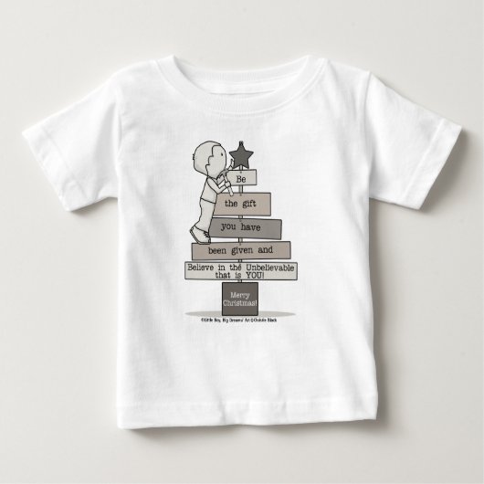 T-shirt Pour Bébé Soyez l'arbre de Noël-cadeau (Devant)