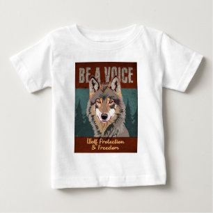 T-shirt Pour Bébé Soyez une voix - Protection et liberté du loup