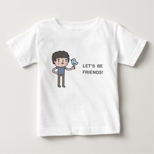 T-shirt Pour Bébé Soyons amis ! (Devant)