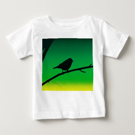 T-shirt Pour Bébé Sparrow Silhouette On Limonene (Devant)