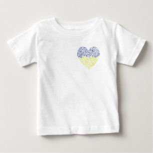 T-shirt Pour Bébé Spiral tourbillons mehandi coeur drapeau ukrainien