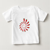 T-shirt Pour Bébé Spirale de Pepper Diva Rouge (Devant)