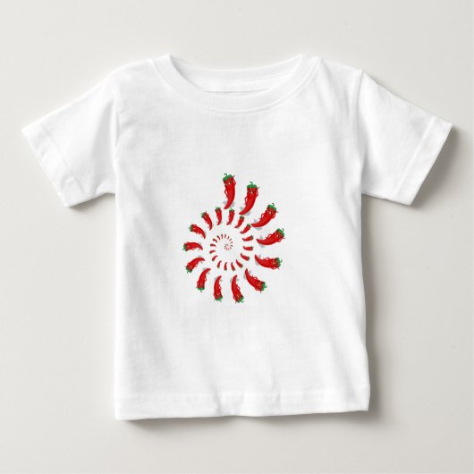 T-shirt Pour Bébé Spirale de Pepper Diva Rouge (Devant)