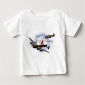 T-shirt Pour Bébé Spitfire et Lancaster (Devant)