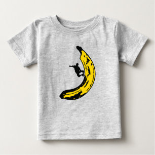 T-shirt Pour Bébé Sports Funny Skateboard Banana