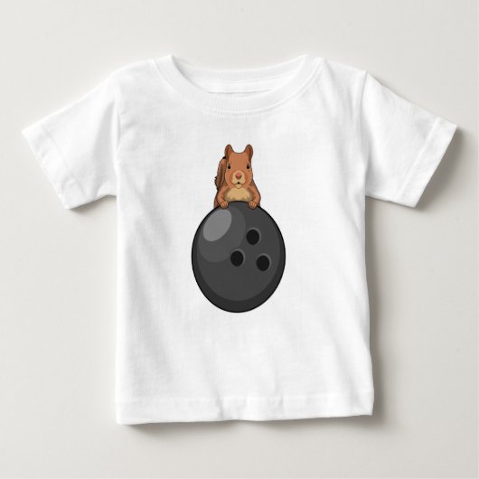 T-shirt Pour Bébé Squirl at Bowling (Devant)