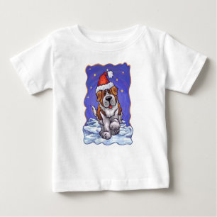 T-shirt Pour Bébé St. Bernard Christmas