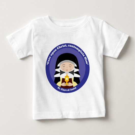 T-shirt Pour Bébé St Clare d'Assisi (Devant)
