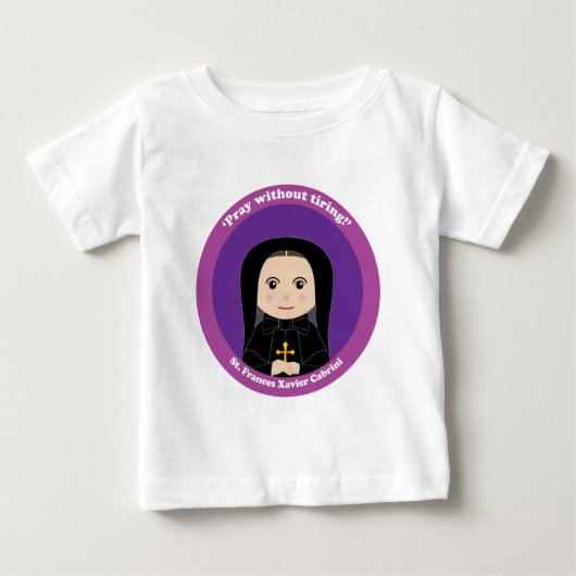 T-shirt Pour Bébé St Frances Xavier Cabrini (Devant)