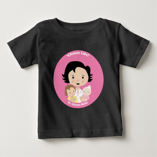 T-shirt Pour Bébé St. Gianna Molla (Devant)