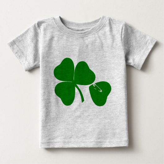 T-shirt Pour Bébé St Patrick's Day Obtenez Lucky Safety Pin Baby Rom (Devant)