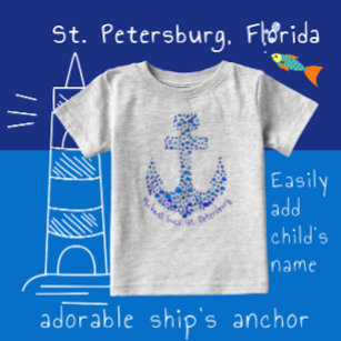 T-shirt Pour Bébé St. Petersburg Floride Créatures Ancre