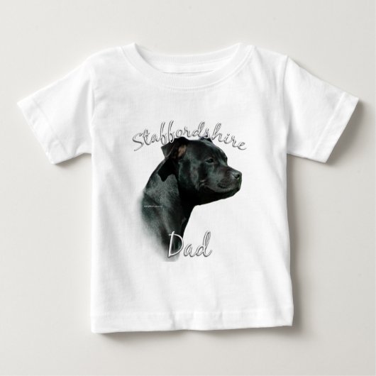 T-shirt Pour Bébé Staffordshire Bull Terrier Papa 2 (Devant)