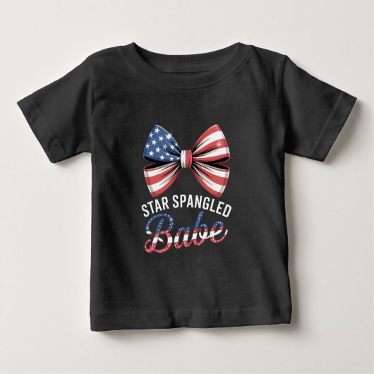 T-shirt Pour Bébé Star Spangé Babe (Devant)