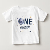 T-shirt Pour Bébé Stars Planet Boy 1er anniversaire (Devant)