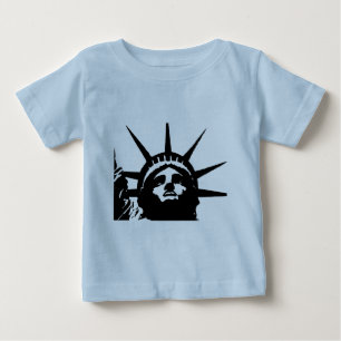 T-shirt Pour Bébé Statue de la Liberté en Pop Art noir et blanc