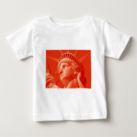 T-shirt Pour Bébé Statue rouge de la Liberté (Devant)