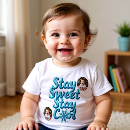 T-shirt Pour Bébé Stay Sweet Stay Cool Personalized