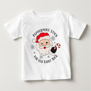 T-shirt Pour Bébé Stick à menthe poivrée pour Vieux Saint Nick