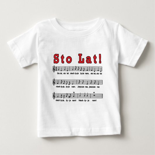 T-shirt Pour Bébé Sto Lat ! Chanson (Devant)