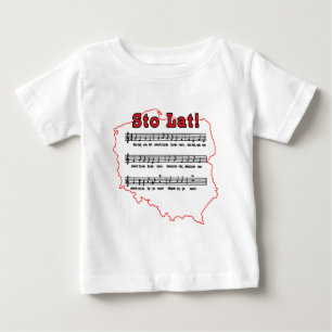 T-shirt Pour Bébé Sto Lat! Song Polish Map