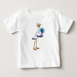 T-shirt Pour Bébé Stork en musicien avec Tambourine