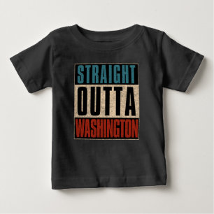 T-shirt Pour Bébé Straight Outta Washington District de Columbia DC